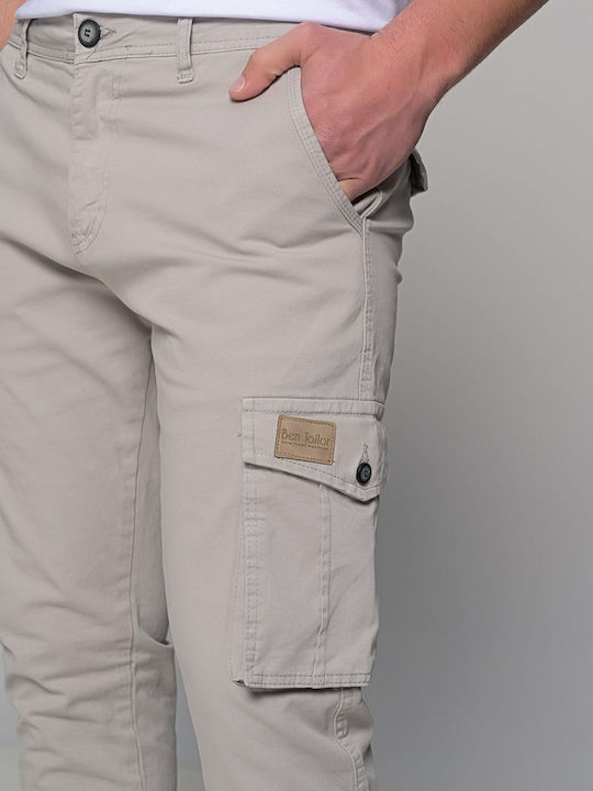 Trousers Cargo Elastic in Loose Fit Gray