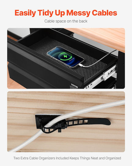 Vevor 2 Συρτάρι 40 Cm Κάτω Γραφείο Συρτάρι Organizer Συρτάρι Εξοικονόμησης Χώρου