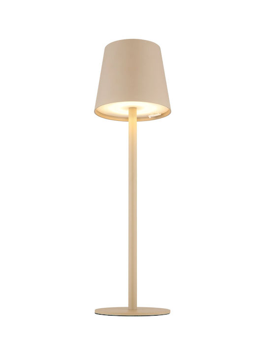 Globo Lighting Table Lamp LED with Beige Shade and Base