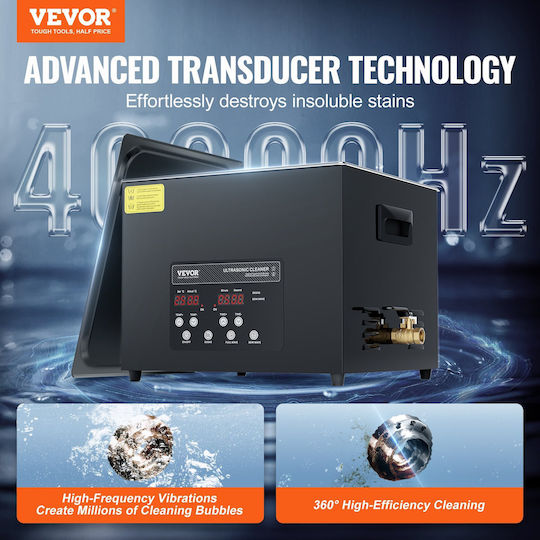 Vevor Curățitor cu ultrasunete 15lt cu Temporizator Digital