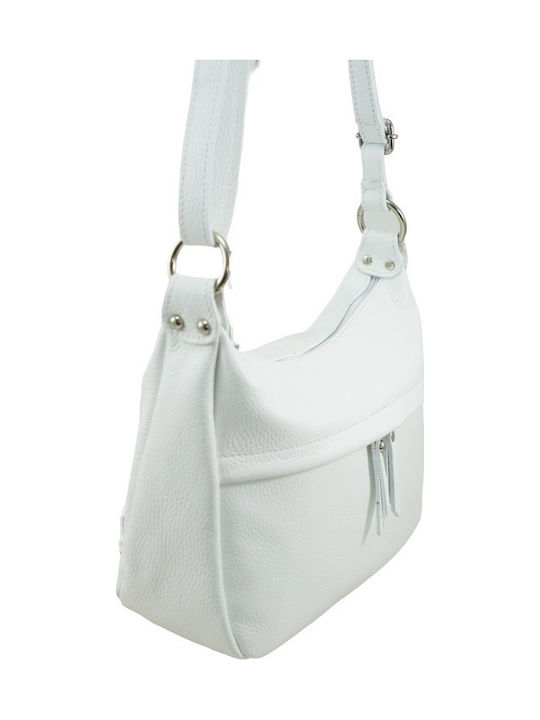 Leather Women's Flap Bag White