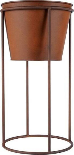 Vilde Βάση Γλάστρας Μεταλλική Καφέ 22.5x22.5x44εκ.