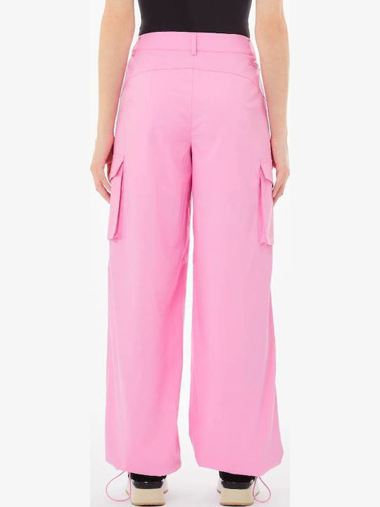 Ta5143ts922-x0671 Liu Jo Cargo Stretch Bamboo-blend Trousers Candy Pink Color