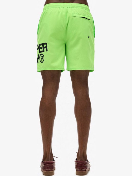Men's Swimwear Shorts Neon Green with Patterns