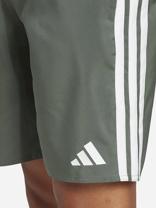 3-stripes Men's Swimwear Shorts Green Striped