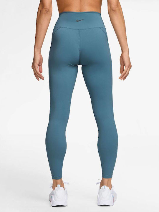 Hj7228-006 Nike Dri-fit One High-waisted 7/8 Tight Nvity Smokey Blue Color