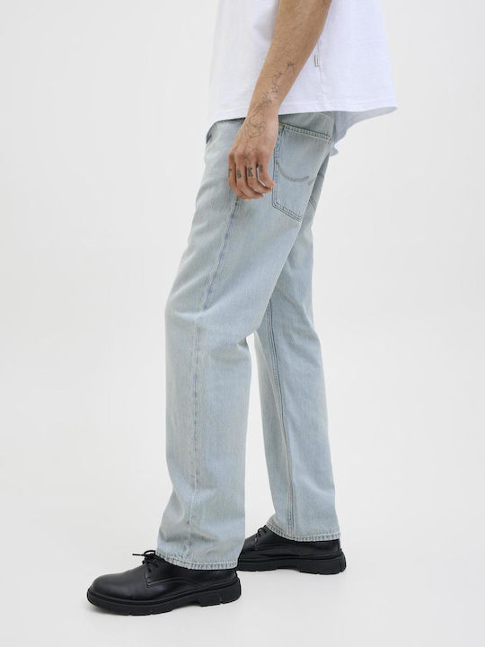 Chris Men's Jeans Pants Relaxed Straight Fit Light Blue