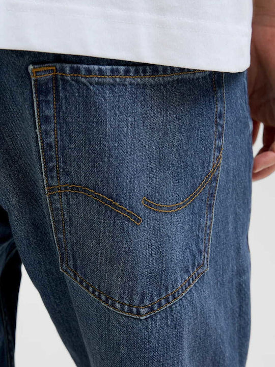 Men's Jeans Pants with Relaxed Straight Fit Navy Blue