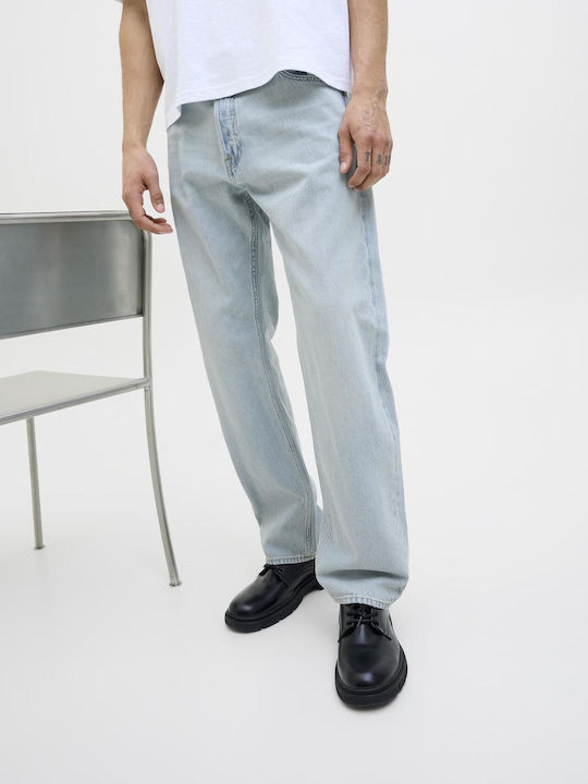 Chris Men's Jeans Pants Relaxed Straight Fit Light Blue