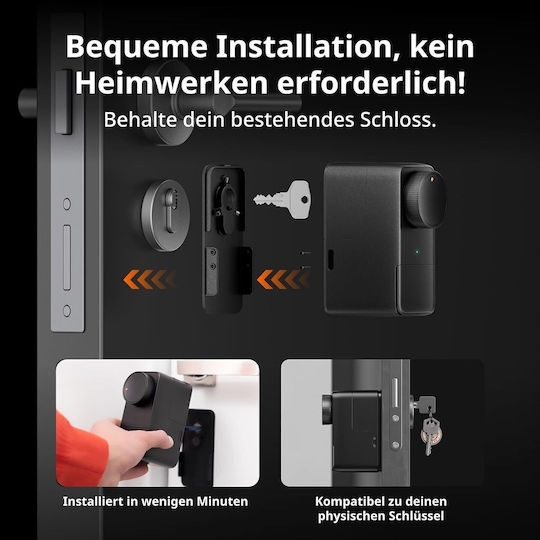 Switchbot Електронна Ключалка в цвят Черен с Връзка Bluetooth