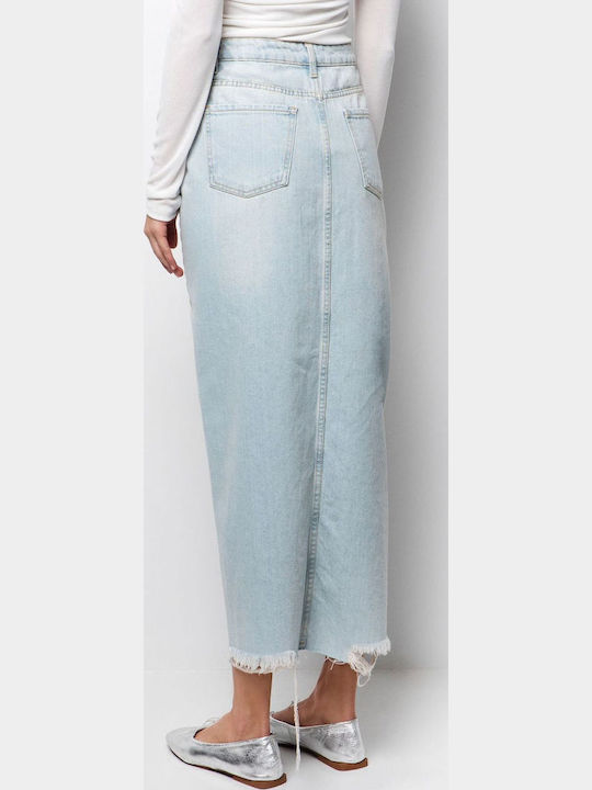 Τζιν Midi Φούστα Light Blue
