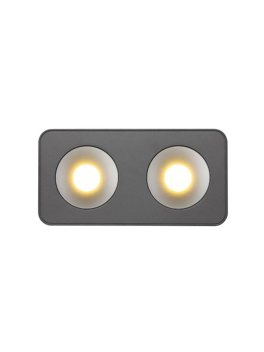 Globo Lighting Double LED Warm White Spot in Gray Color