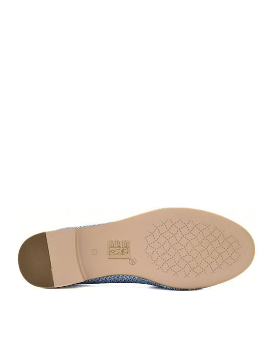 Δερμάτινα Γυναικεία Loafers σε Μπλε Χρώμα