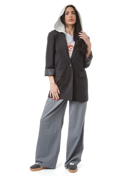 Silia D Blazer pentru femei Sacou Black skk-25-2450 (blk)