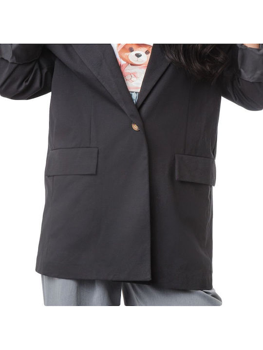 Silia D Blazer pentru femei Sacou Black skk-25-2450 (blk)