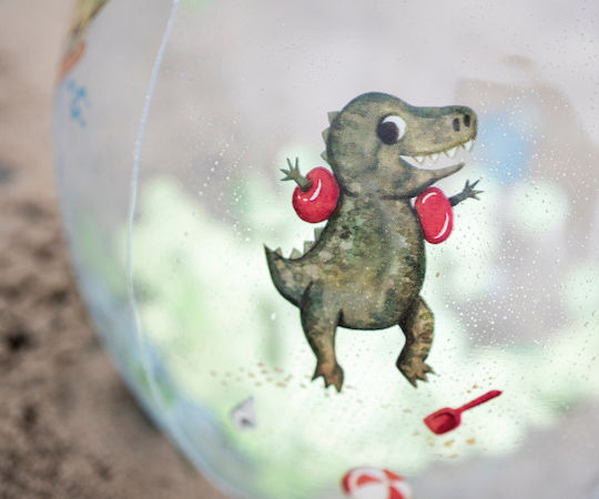 Inflatable Beach Ball Dino Beach Confetti 40cm Filibabba