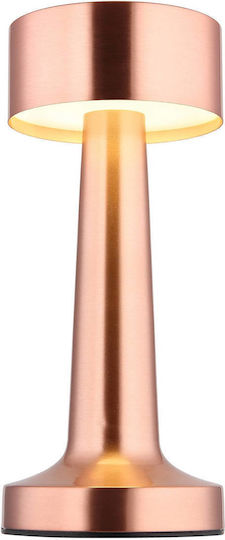 Globo Lighting Metal Table Lamp with Rose Gold Shade and Base