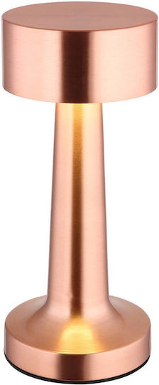 Globo Lighting Metal Table Lamp with Rose Gold Shade and Base