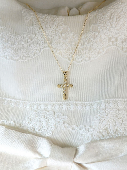 Art d or Дамски Златен Кръст 14K с Верижка