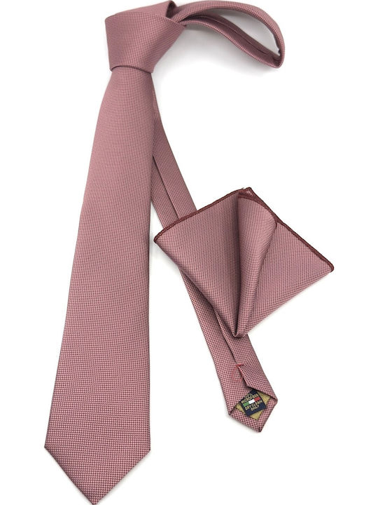 Legend Accessories Σετ Ανδρικής Γραβάτας Μονόχρωμη σε Κόκκινο Χρώμα