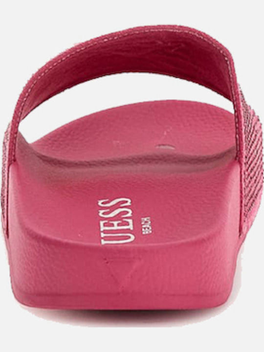 Damen-Flip-Flops - Hausschuhe in Fuchsie Farbe