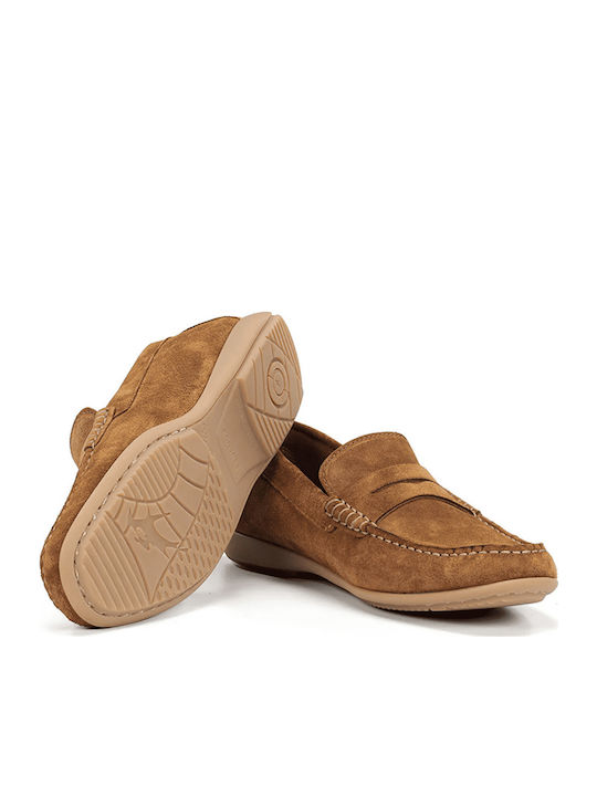 Suede Ανδρικά Μοκασίνια σε Ταμπά Χρώμα