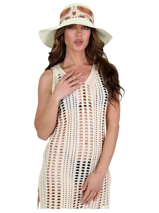 Aquablue Wicker Women's Hat Beige