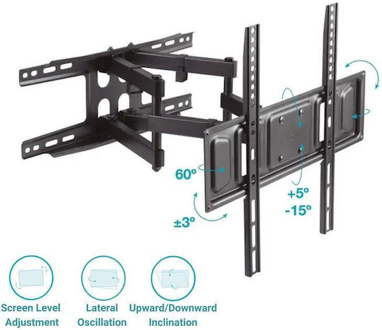 GSC Game World Wandhalterung für Fernseher mit Arm bis 70" und 40kg Schwarz