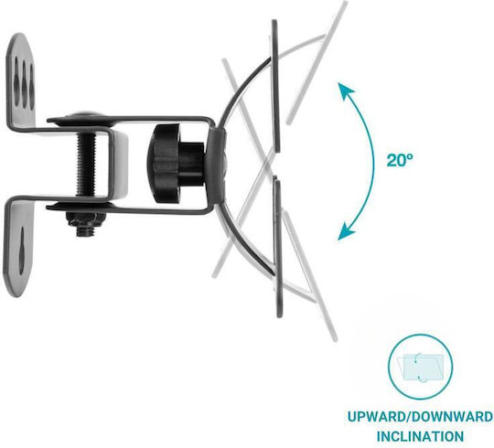 Holmios 500055001 Suport TV de perete până la 27" și 30kg Negru