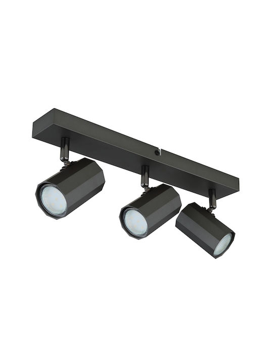 Globo Lighting Τριπλό Σποτ σε Γκρι Χρώμα