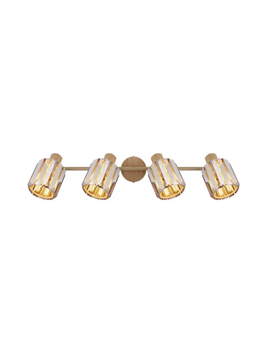 Globo Lighting Σποτ με 4 Φώτα σε Μπεζ Χρώμα