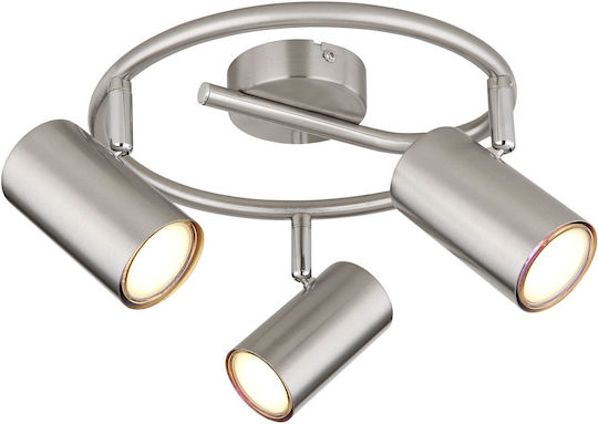 Globo Lighting Triple Spot in Silver Color Globo Lighting Triple Spot in Silver Color