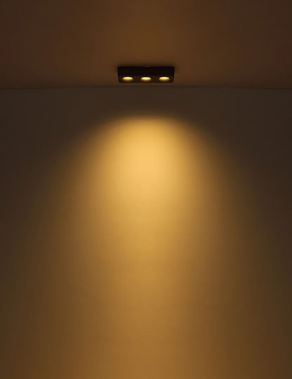 Globo Lighting Triple LED Warm White Spot in Gray Color