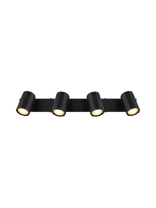 Globo Lighting Spot with 4 Lights in Black Color