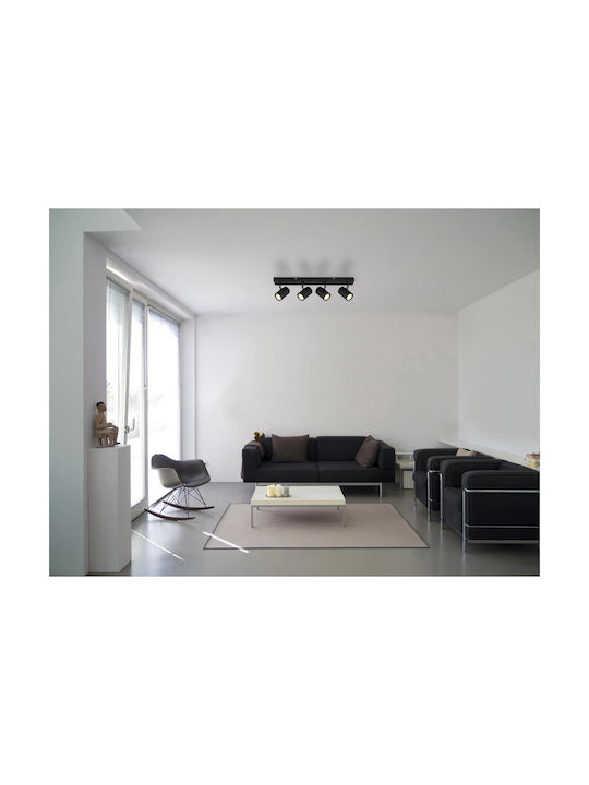 Globo Lighting Spot with 4 Lights in Black Color