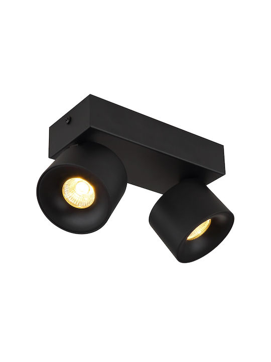 Globo Lighting Double LED Warm White Spot in Black Color