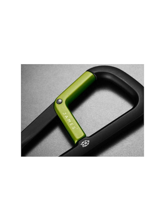 Karabiner-Schlüsselanhänger James Brand Hardin Schwarz