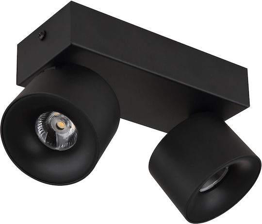 Globo Lighting Double LED Warm White Spot in Black Color