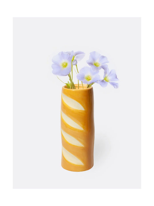 DOIY Διακοσμητικό Βάζο Keramik Gelb 9.5x9.5x19cm 1Stück