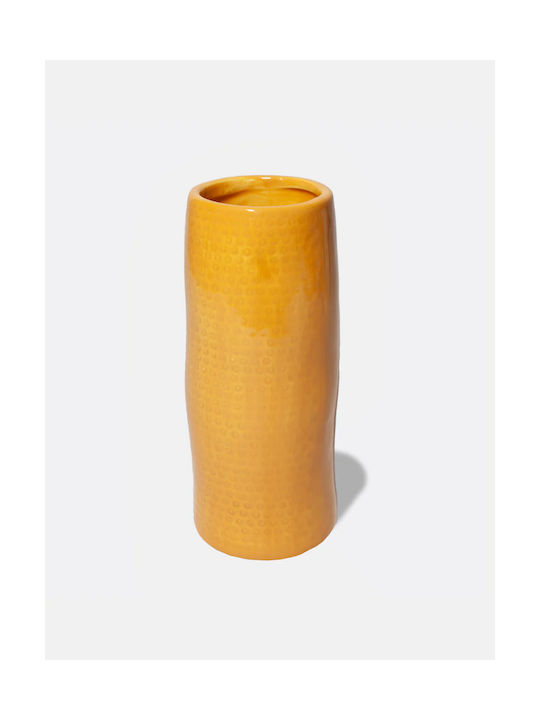 DOIY Διακοσμητικό Βάζο Keramik Gelb 9.5x9.5x19cm 1Stück