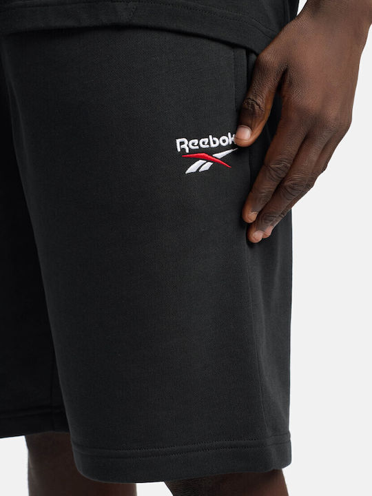 Reebok Men's Identity Small Logo Ft Short Black White