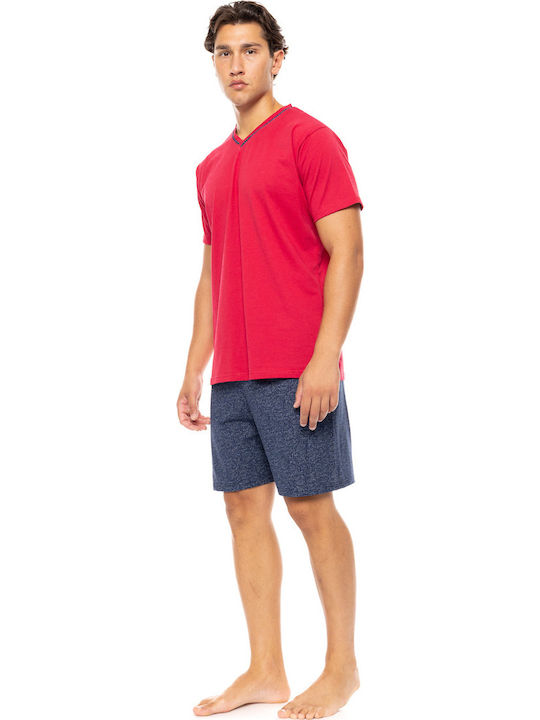 Ulisse Men's Summer Pajamas Set Red