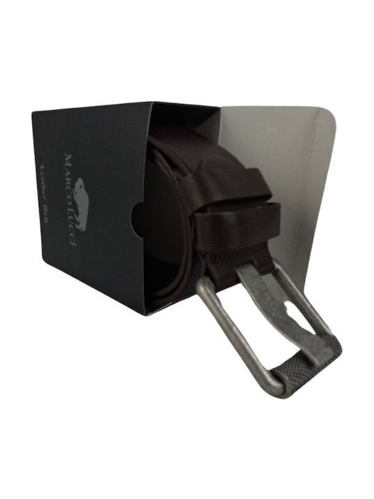 Класически мъжки кожен колан Dac Shop кафяв