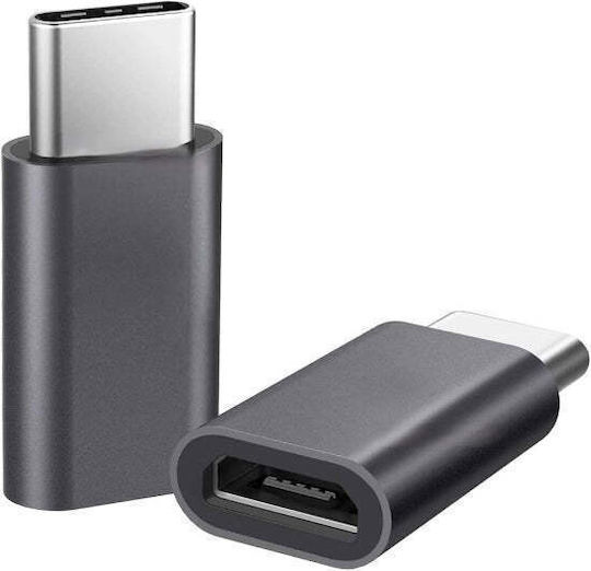 Μετατροπέας micro USB / USB-C female σε micro USB / USB-C female 1τμχ