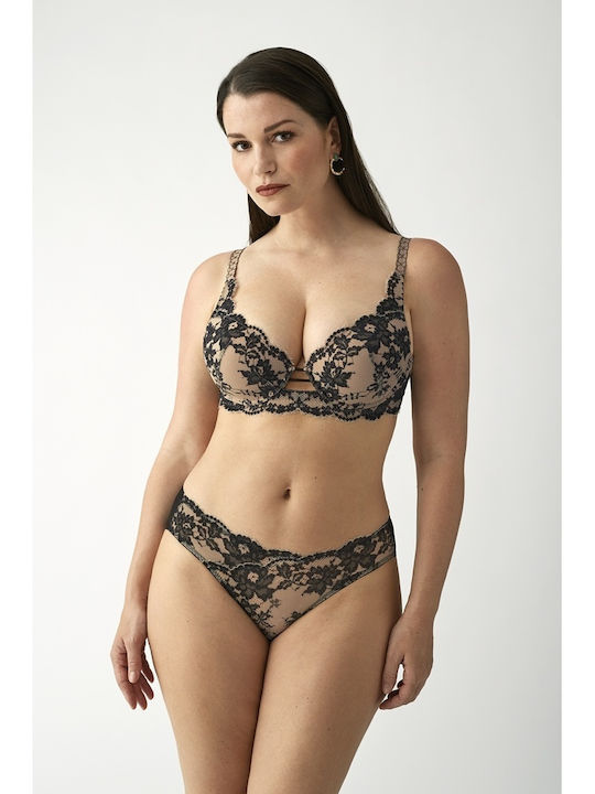 Women's Slip with Lace Black