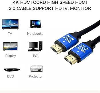 Hdtv HDMI 2.0 Premium High Speed 4K 60Hz HDR Cable HDMI male - HDMI male 2m Μαύρο