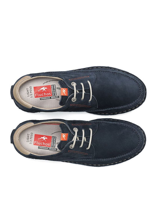 Leder Herren Freizeitschuhe Blau