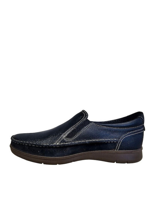 Men's Leather Casual Shoes Blue