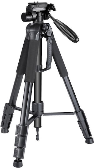 Professional Aluminum Tripod Monopod with Triple Rotation Head Jmary Kp-2274 167 Cm Max – Black