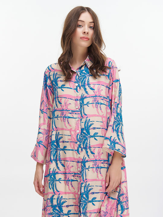 Ble Resort Collection Πουκαμίσα Μακριά Τιρκουάζ Ροζ Φοίνικες Κωδ 5-41-348-1063 Ble Resort Collection Πουκαμίσα Μακριά Τιρκουάζ Ροζ Φοίνικες Κωδ 5-41-348-1063